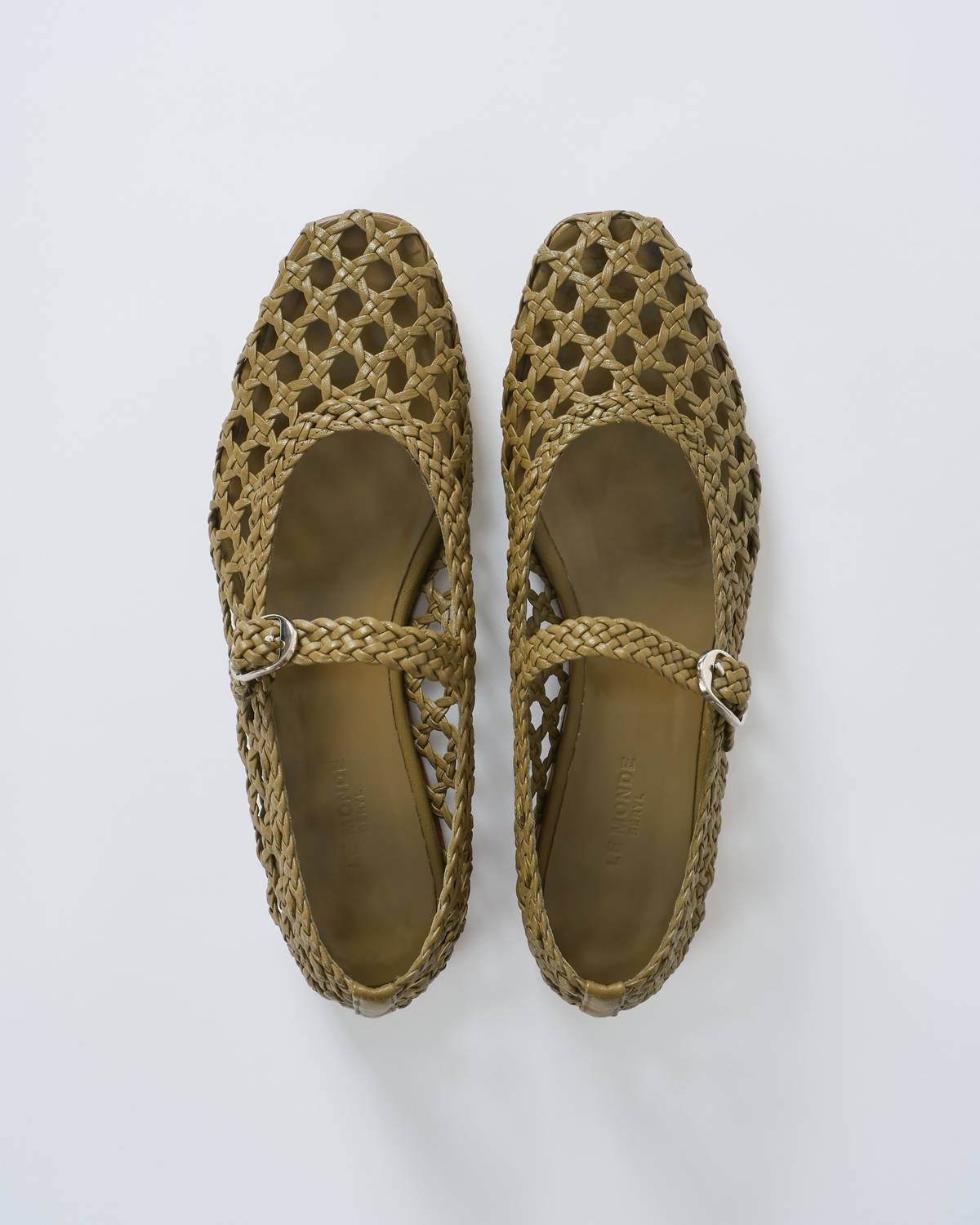 Le Monde Béryl - Mary Jane Woven Leather Flats