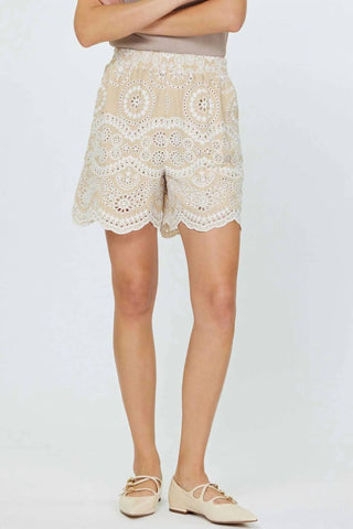 Current Air - Scallop Hem Eyelet Short