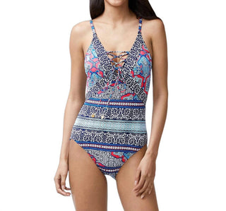 Tommy Bahama - Lace Up One Piece Swimsuit