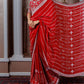Zaalima Fashion - Chiffon Embroidered Saree With Mirror & Thread Work