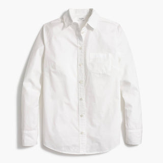 J.Crew - Camisa de popeline de algodão misto com botões e ajuste exclusivo - Petite