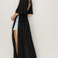 Vestido longo com fenda e amarração nas costas HYFVE