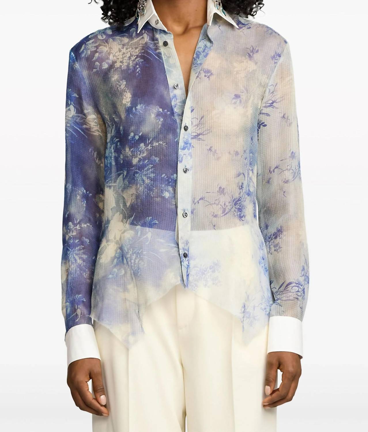 Ralph Lauren - Nancie Gazaar Floral Silk Shirt