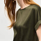 Joseph Ribkoff - Satin Front Short Sleeve Blouse