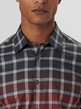 Bugatchi Uomo - Camisa Julian Gradient Windowpane Check
