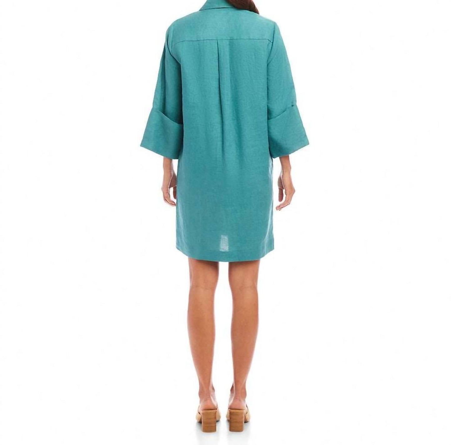 Karen Kane - Cuffed Sleeve Linen Dress