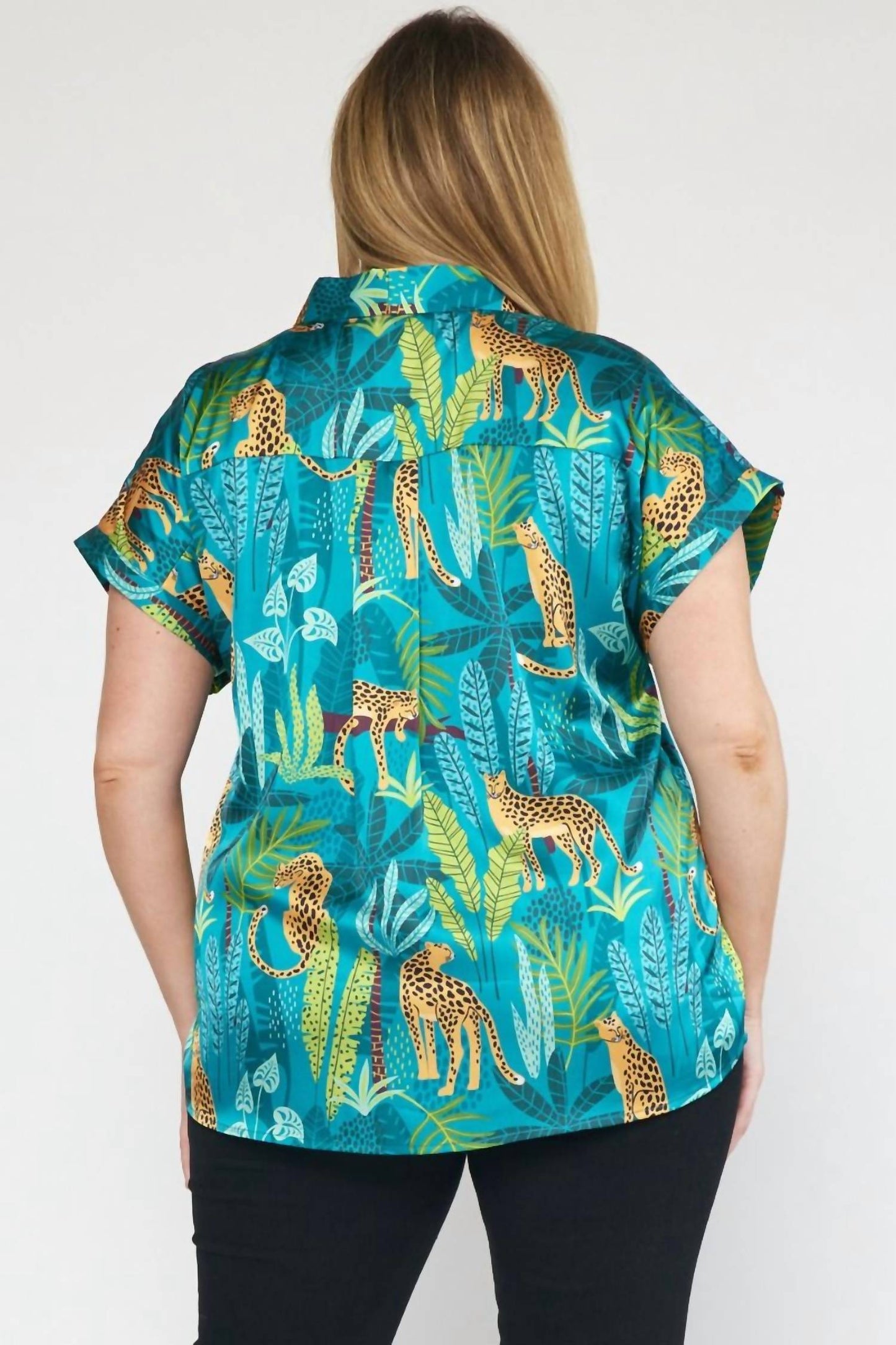 Entro - Permanent Rolled Cuffs V-Neck Top
