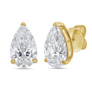 Diana M Jewels - 2.00 Cts Lab Grown Pear Cut Stud Earrings