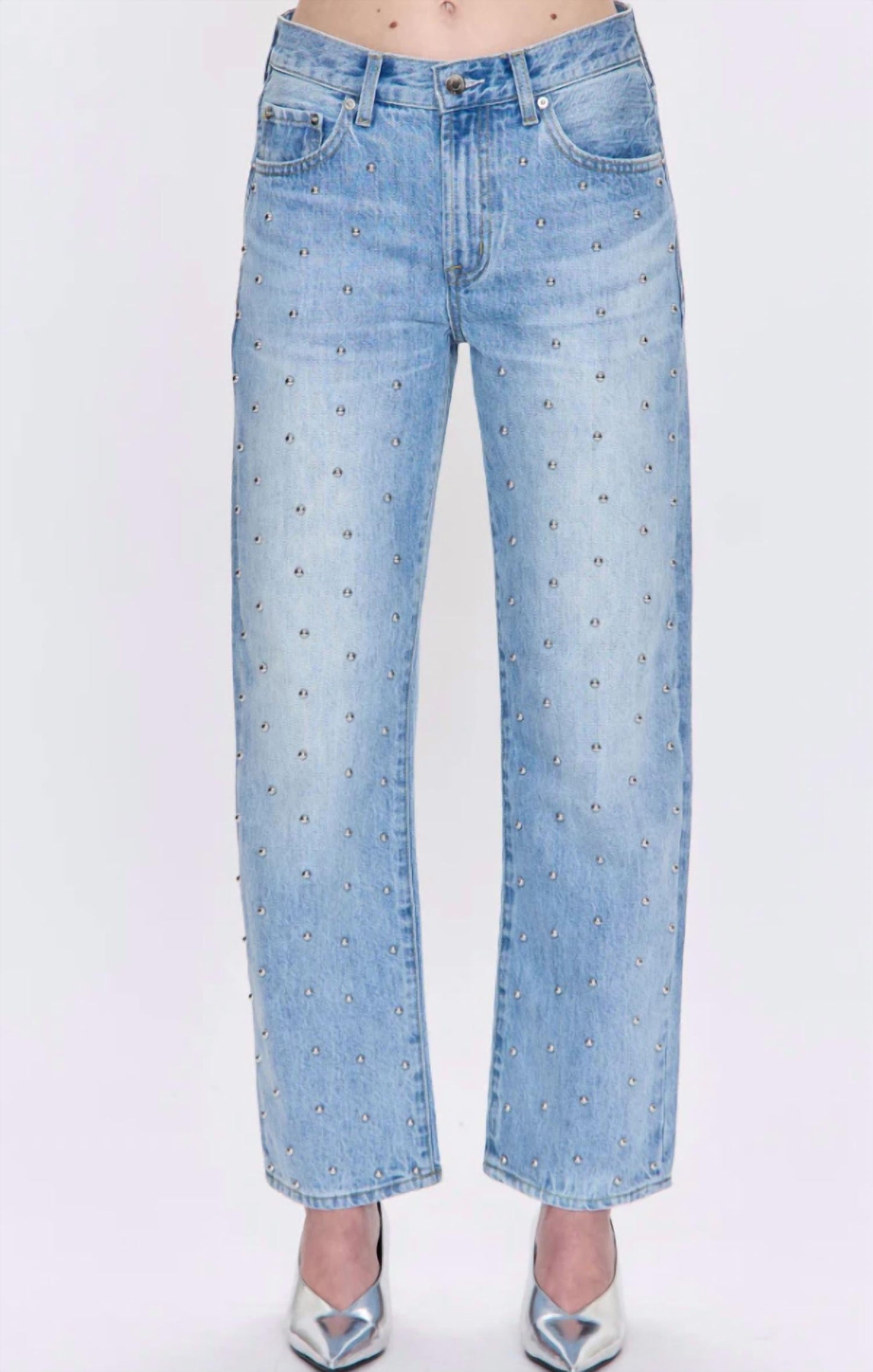 Pistola - Lexi Mid Rise Bowed Straight Jeans