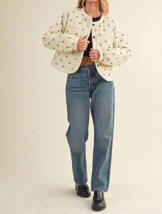 &Merci - Bow Quilted Puff Jacket