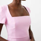 French Connection - Whisper Square Neck Short Sleeve Dress