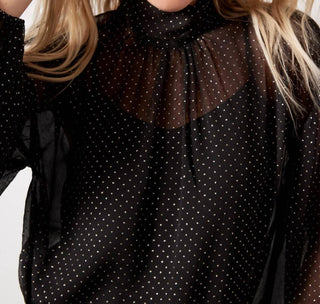 Santuário - Blusa Metálica com Volume Transparente