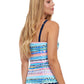 Profile By Gottex - Spritz D-Cup Scoop Neck Shirred Underwire Tankini Top