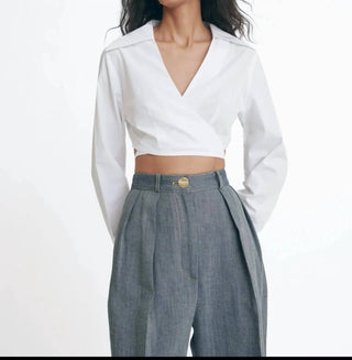 Matthew Bruch - Long Sleeve Wrap Top