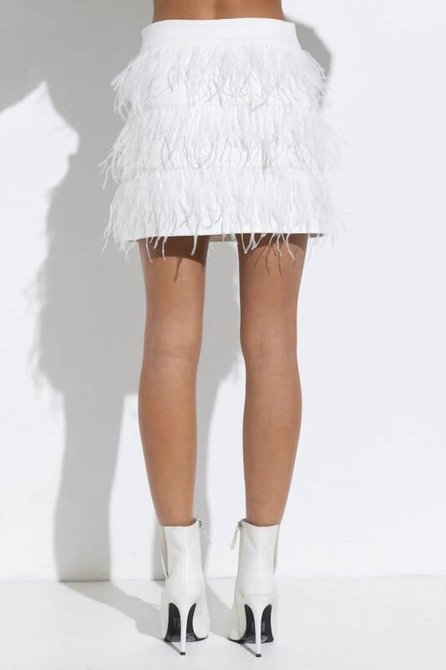 Blue B - Aria Tiered Feather Mini Skirt