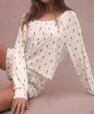 Z Supply - Blusa de manga comprida Cheers To Wine