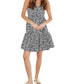 Apricot - Geo Leaf Pintuck Mini Dress