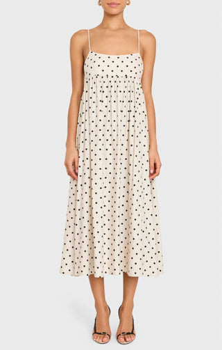 Amanda Uprichard - Vestido midi de bolinhas Wynwood