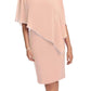 Joseph Ribkoff - Chiffon Cape Diamante Trim Dress