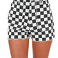 Papermoon - Got Your Number Checker Denim Shorts