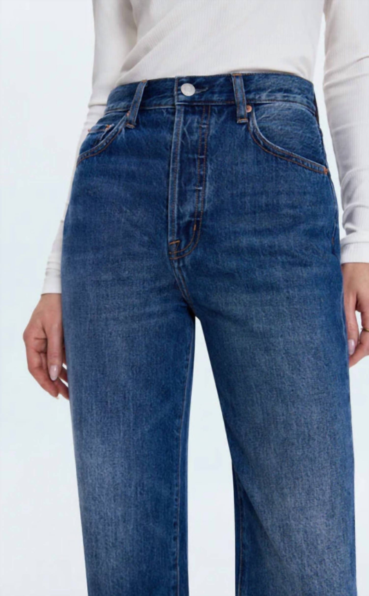 Pistola - Cassie Crop Super High Rise Straight Jeans