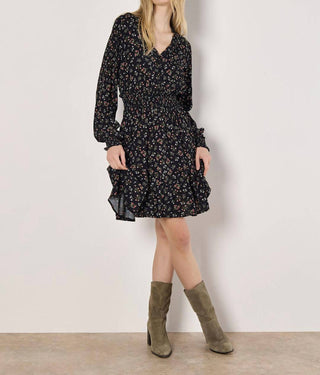 Apricot - Vintage Ditsy Smock Waist Dress