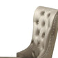 Kacela Synthetic Leather Side Chair Set of 2 - Champagne