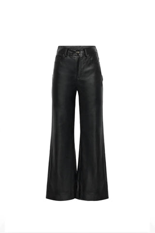 Frnch - Calça Bootcut Feminina de Couro Sintético