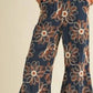 Anniewear - Floral Embroidery Wide Palazzo Pant