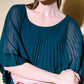 Joseph Ribkoff - Silky Knit Sheath Dress With ChiffonPleated Overlay