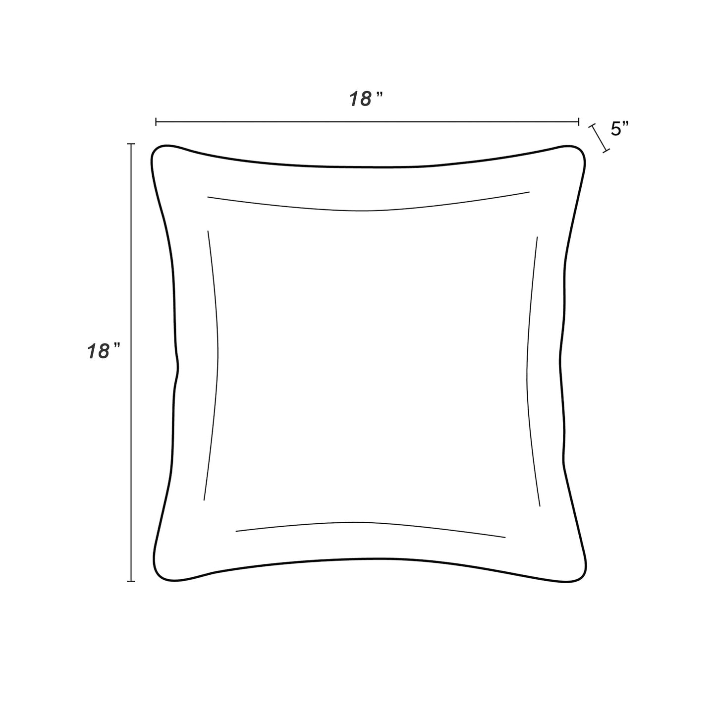 2 Pack Outdoor Throw Pillows (18x18 Inch)