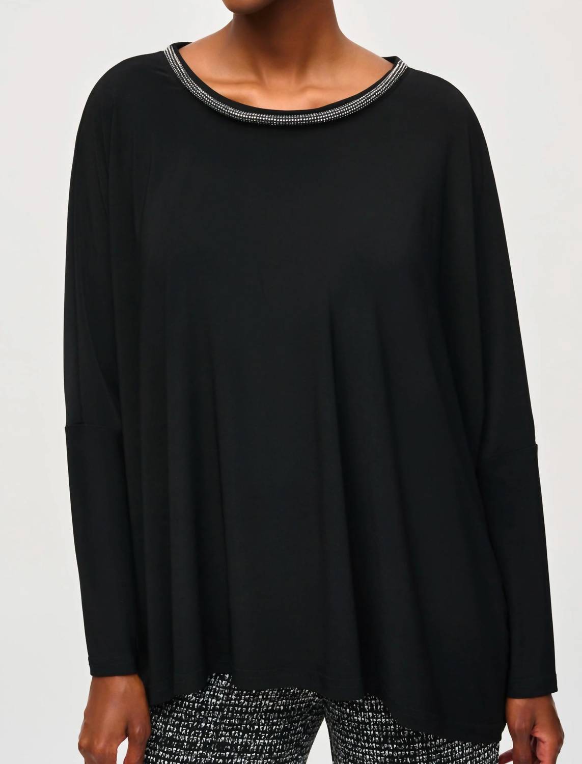 Joseph Ribkoff - Silky Knit Top with Embellished Neckline