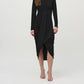 Joseph Ribkoff - Pleated Midi Cocoon Dress