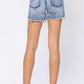 Judy Blue - Patch + Wash-out Jean Shorts