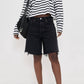 Askk Ny - Cropped Long Sleeve Stripe Tee