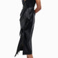 Simkhai - Carlee Fringe Detail Faux Leather Dress