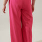 Sugarlips - Women's Chelsea Belted Wide Leg Trousers Curve