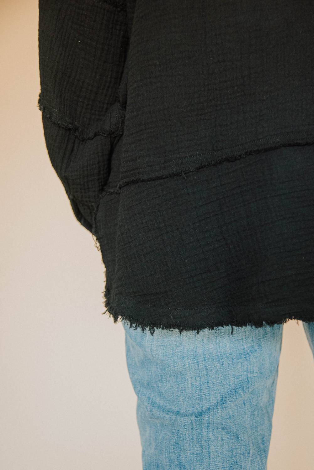 Easel - Zara Gauze Button Down Top