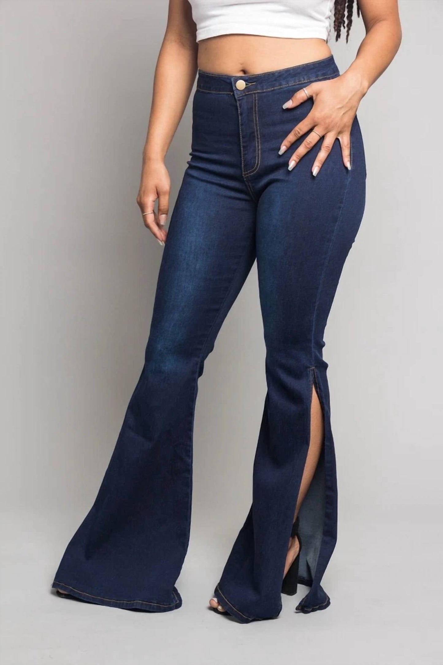 American Bazi - Plazzo High Rise Flared Jeans