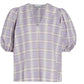 Ganni - Seersucker Check Top