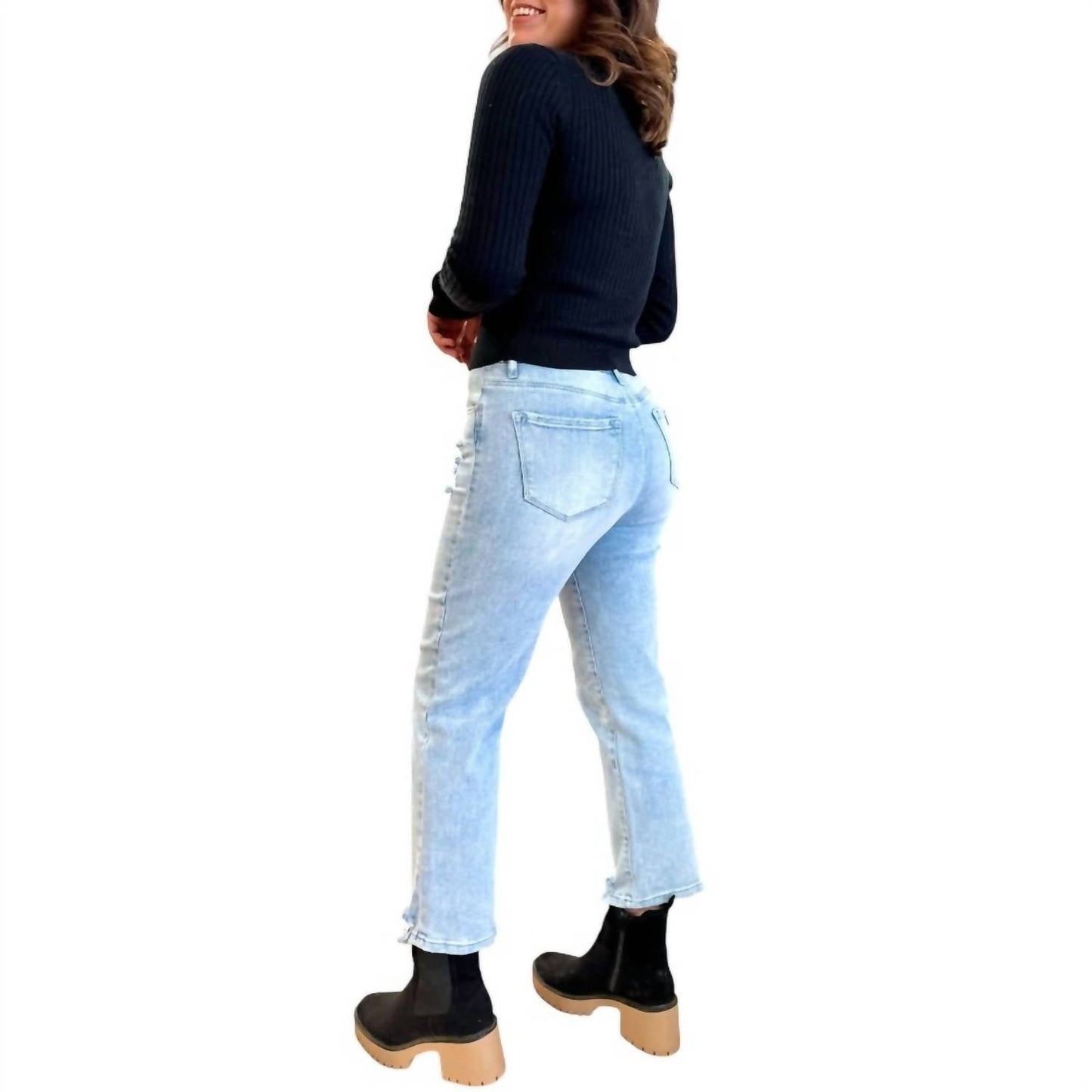 Risen - Lily High Rise Slim Straight Jeans