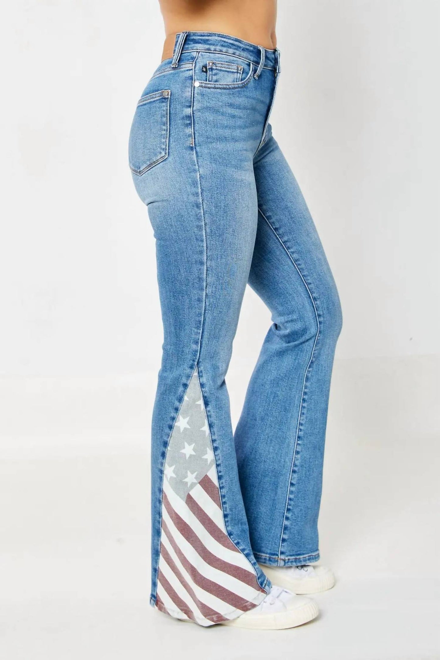 Judy Blue - High Waist Americana Flag Print Flare Jean