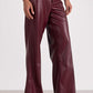 Elan - Faux Leather Wide Leg Pant