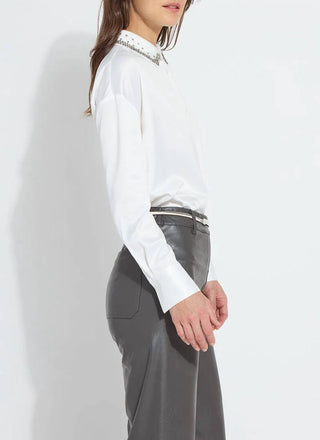 Lysse - Camisa de cetim com contas Aurora