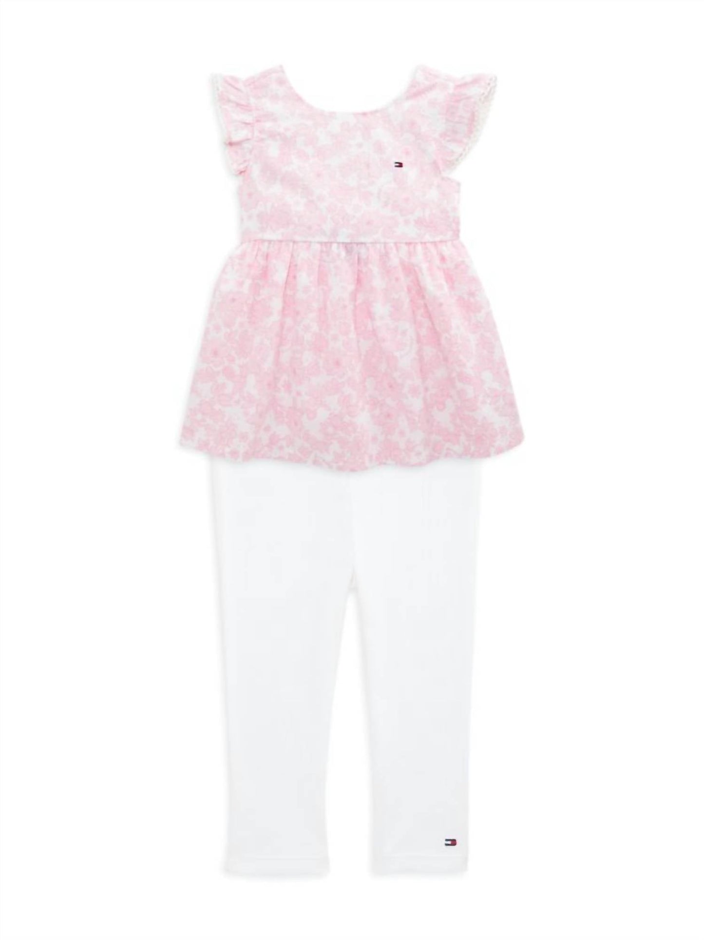 Tommy Hilfiger - Toddler Girls 2-piece Floral Top & Capri Leggings Set