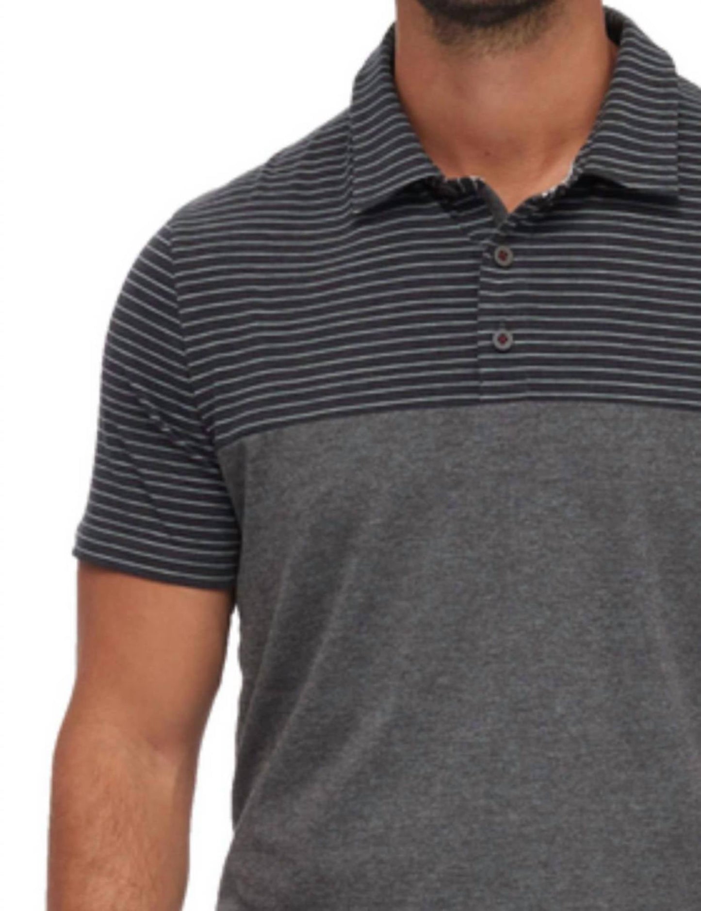 Flags & Anthem - Galena Stripe Blocked Performance Polo Shirt