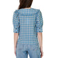 Ganni - SEERSUCKER V-NECK BLOUSE