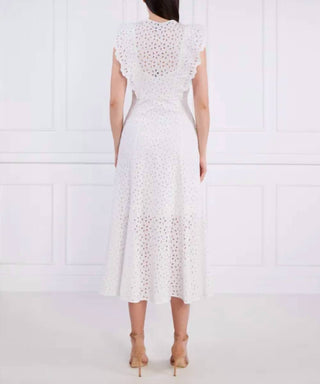 Pinko - Vestido Admirável Bordado em Algodão