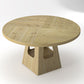 Farmhouse Round Dining Table With Storage Base