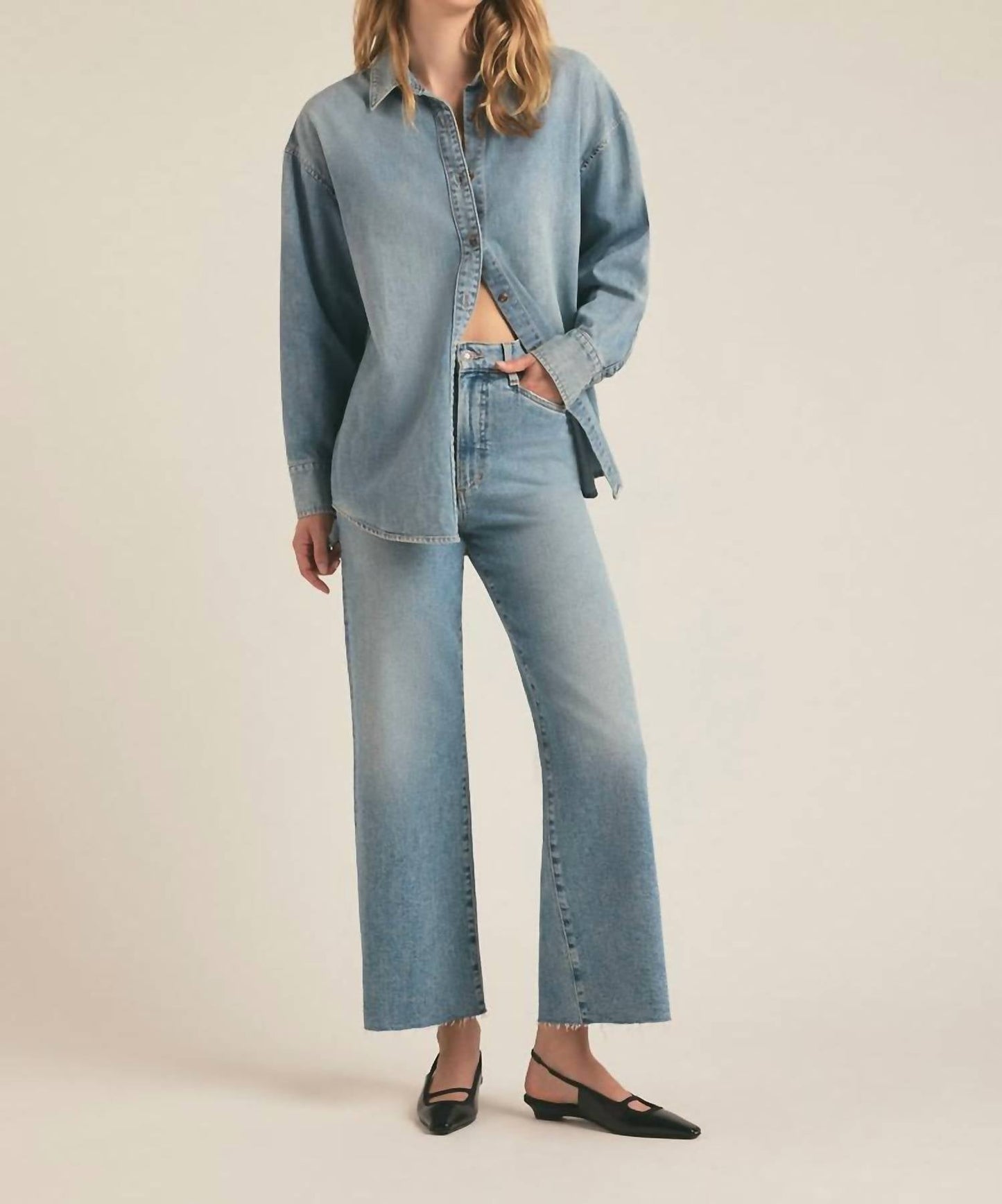 Favorite Daughter - Mischa High Rise Wide Leg Ankle Jeans